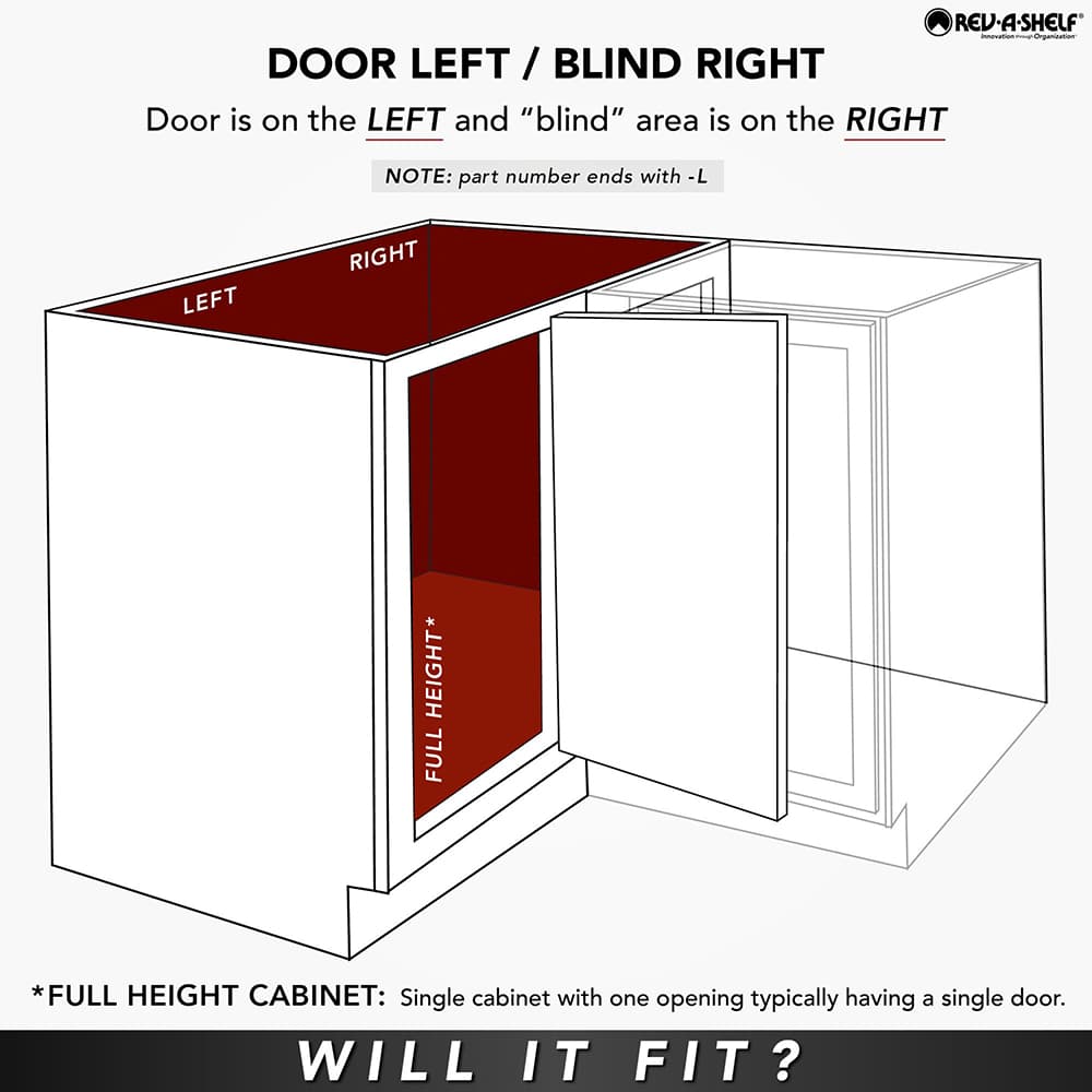 2-Tier Girasolo Right-Hand Blind Corner Pull-Out with Soft-Closing for 12" Cabinet Opening, Light Brown - Alt Image 4