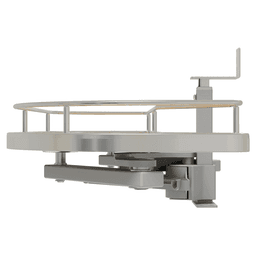 Single-Tier Girasolo Left-Hand Wood Classic Shelves Blind Corner Optimizer with Soft-Close for 12" Cabinet Opening, Light Brown Alt 5 - Image