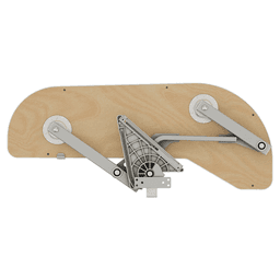 Single-Tier Girasolo Left-Hand Wood Classic Shelves Blind Corner Optimizer with Soft-Close for 12" Cabinet Opening, Light Brown Alt 7 - Image