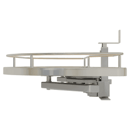 Single-Tier Girasolo Left-Hand Wood Classic Shelves Blind Corner Optimizer with Soft-Close for 15" Cabinet Opening, Light Brown Alt 5 - Image