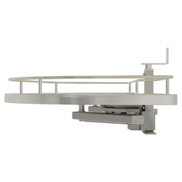 Single-Tier Girasolo Left-Hand Wood Classic Shelves Blind Corner Optimizer with Soft-Close for 18" Cabinet Opening, Light Brown Alt 5 - Image