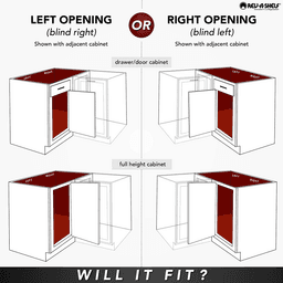 5-1/8" Chrome Wire Half Moon Organizer Blind Corner Cabinets, Silver Alt 8 - Image