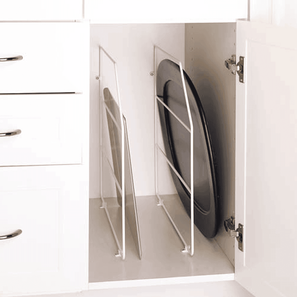 597 3/4" Tray Divider, 1 Divider with Clips, White Bulk (10/Pack) - Alt Image 2