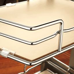 Right-Hand Blind Corner Cabinet Organizer for 17-3/4" Cabinet Opening, Chrome/Maple - Alt Image 4
