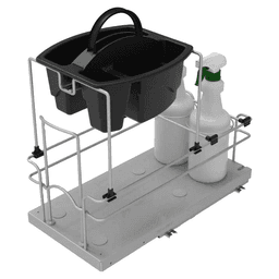 9-1/4" 1-Tier Pullout Cleaning Caddy, Silver - Alt Image 1