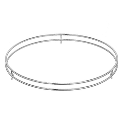 18" Full-Circle Fence Railing, Chrome - Main Image