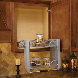 22-1/4" 2-Shelf Pull-Down Shelving System - Alt Image 1