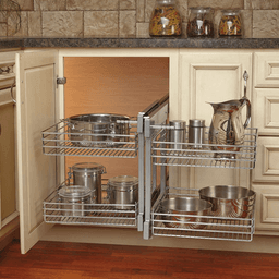 Universal Blind Corner Optimizer for 15" Cabinet Opening, Chrome - Alt Image 3