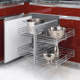 Universal Blind Corner Optimizer for 15" Cabinet Opening, Chrome - Alt Image 4