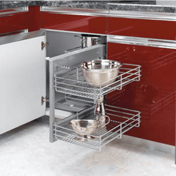 Universal Blind Corner Optimizer for 15" Cabinet Opening, Chrome - Alt Image 5