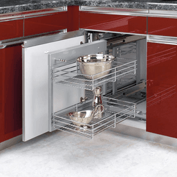 Universal Blind Corner Optimizer for 15" Cabinet Opening, Chrome - Alt Image 6