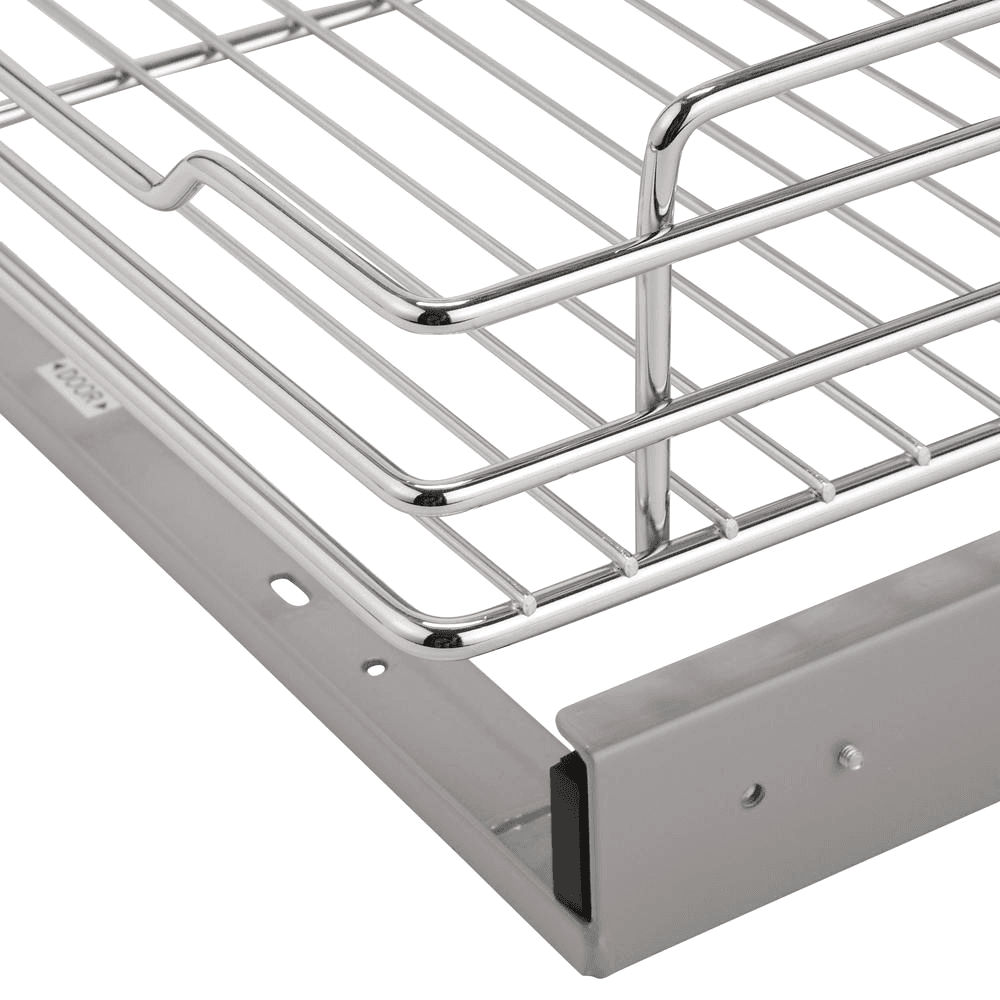 Universal Blind Corner Optimizer with Soft-Closing for 18" Cabinet Opening, Chrome - Alt Image 4