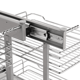 Universal Blind Corner Optimizer with Soft-Closing for 18" Cabinet Opening, Chrome - Alt Image 5