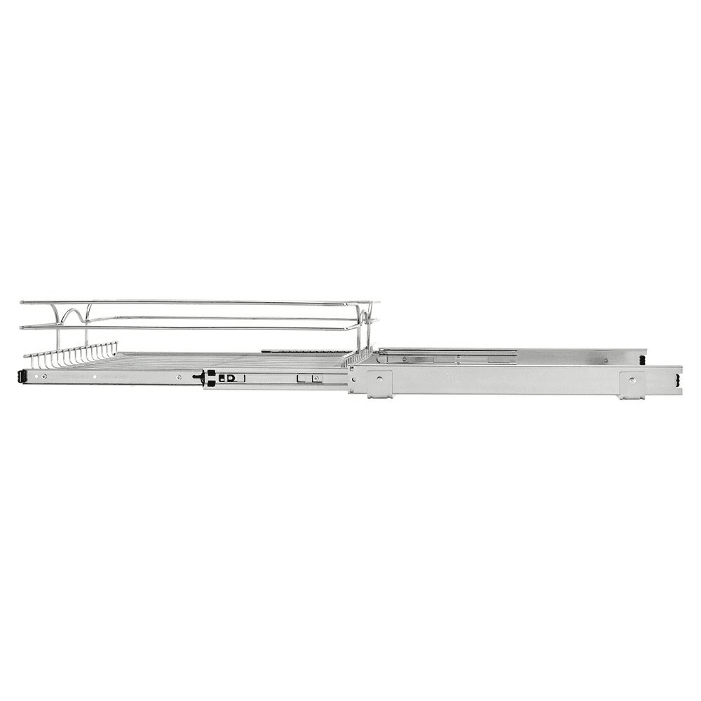 17-1/2" 1-Tier Wire Pull-Out Basket with 20" Slides, Chrome Alt 2 - Image