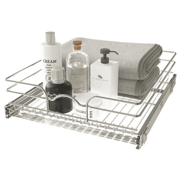 17-1/2" 1-Tier Wire Pull-Out Basket with 20" Slides, Chrome Alt 4 - Image