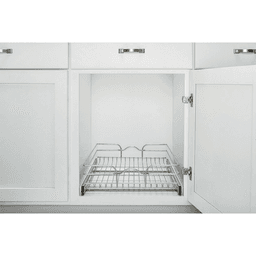 17-1/2" 1-Tier Wire Pull-Out Basket with 20" Slides, Chrome Alt 7 - Image