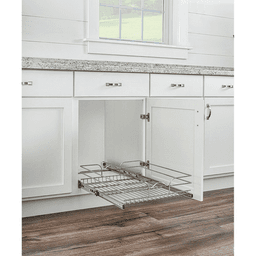 17-1/2" 1-Tier Wire Pull-Out Basket with 20" Slides, Chrome Alt 8 - Image