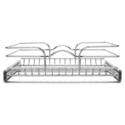 20-1/2" 1-Tier Wire Pull-Out Basket with 20" Slides, Chrome Alt 3 - Image