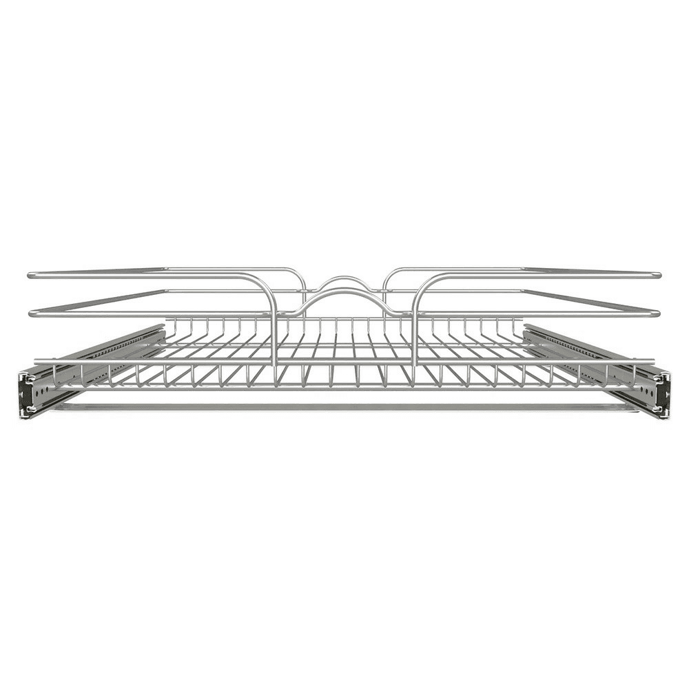 23-1/2" 1-Tier Wire Pull-Out Basket with 22" Slides, Chrome Alt 1 - Image