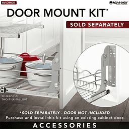 8-3/4" 2-Tier Wire Pull-Out Basket with 22" Slides, Chrome Alt 13 - Image