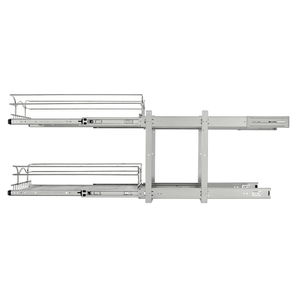 8-3/4" 2-Tier Wire Pull-Out Basket with 22" Slides, Chrome Alt 2 - Image