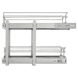 8-3/4" 2-Tier Wire Pull-Out Basket with 22" Slides, Chrome Alt 3 - Image