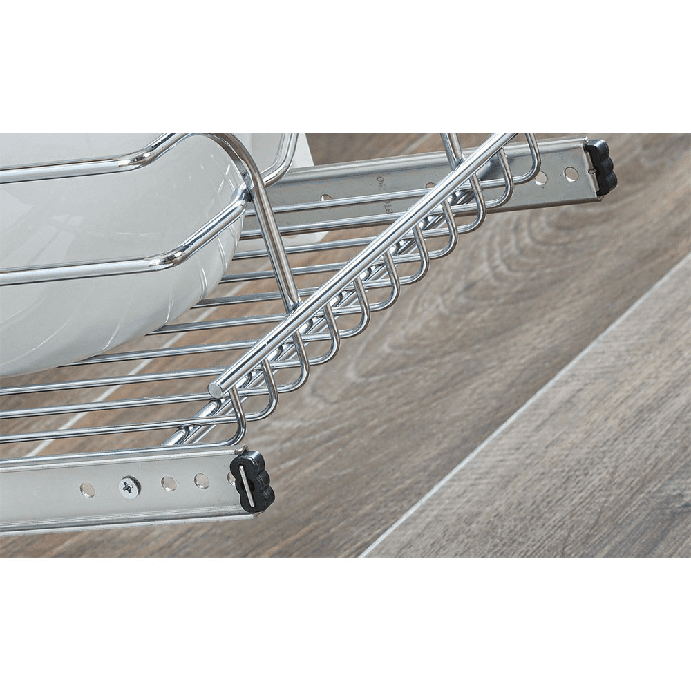 8-3/4" 2-Tier Wire Pull-Out Basket with 22" Slides, Chrome Alt 7 - Image
