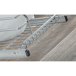 8-3/4" 2-Tier Wire Pull-Out Basket with 22" Slides, Chrome Alt 7 - Image