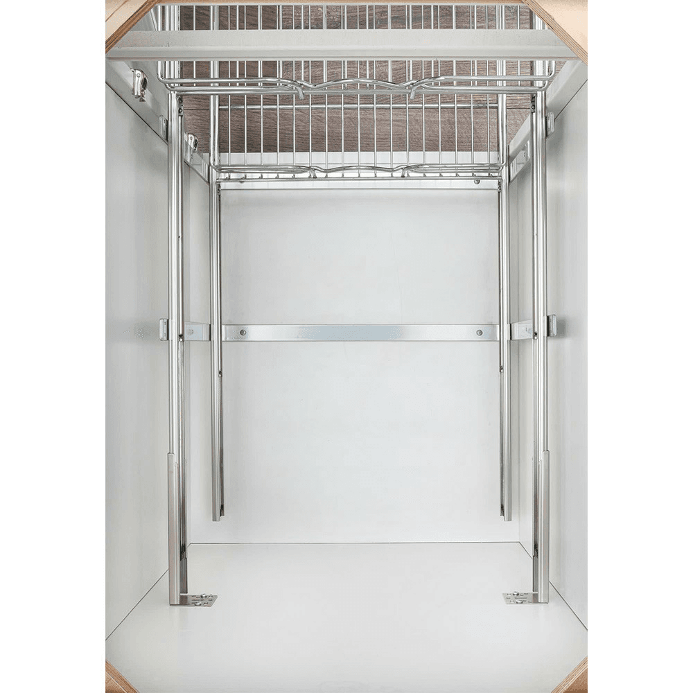 8-3/4" 2-Tier Wire Pull-Out Basket with 22" Slides, Chrome Alt 9 - Image