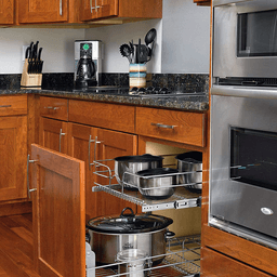 11-3/4" 2-Tier Double Pullout Wire Basket with 22" Slides, Chrome - Alt Image 2