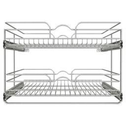 23-3/4" 2-Tier Wire Pull-Out Basket with 22" Slides, Chrome Alt 1 - Image