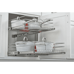 23-3/4" 2-Tier Wire Pull-Out Basket with 22" Slides, Chrome Alt 10 - Image