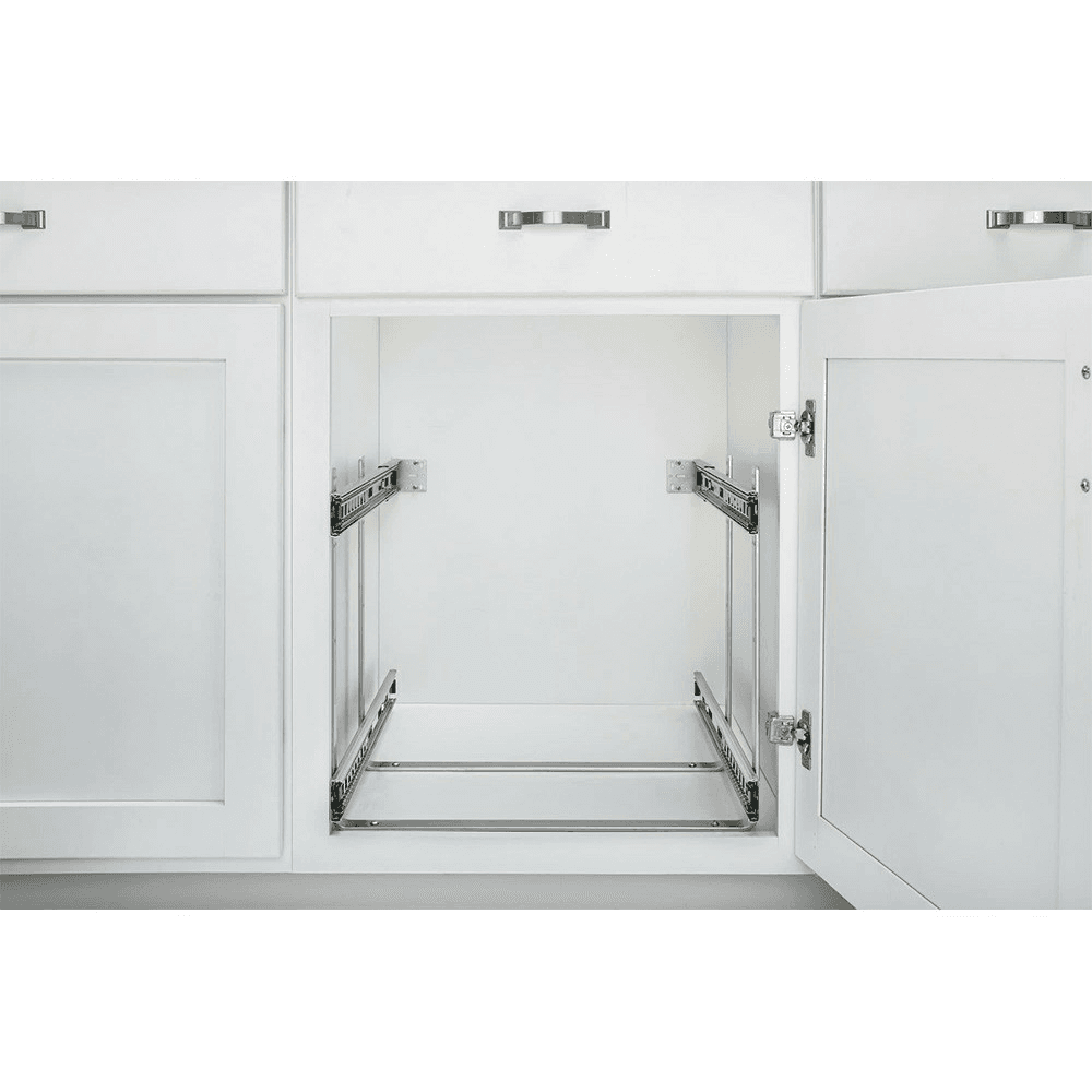 23-3/4" 2-Tier Wire Pull-Out Basket with 22" Slides, Chrome Alt 11 - Image
