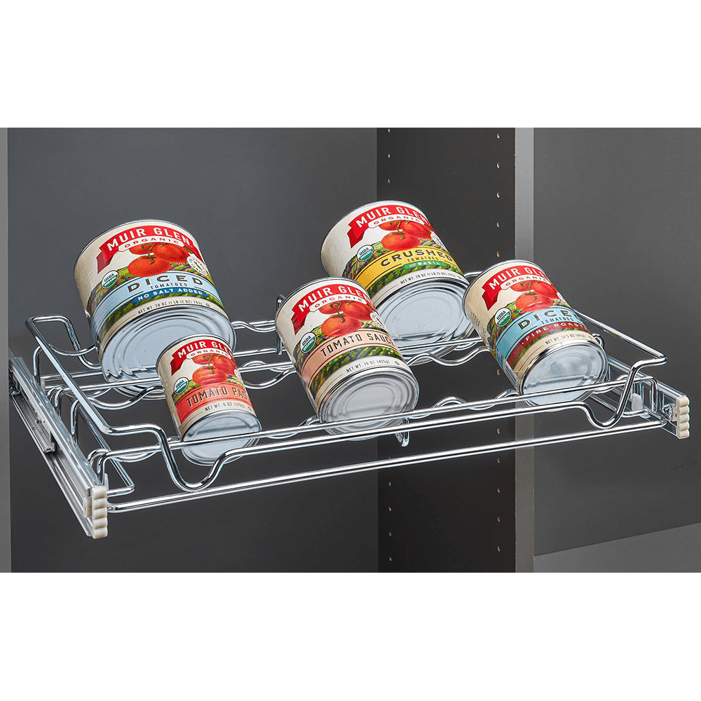18" Sidelines Sliding Spice Rack for 14" Cabinet, Anodized - Alt Image 1