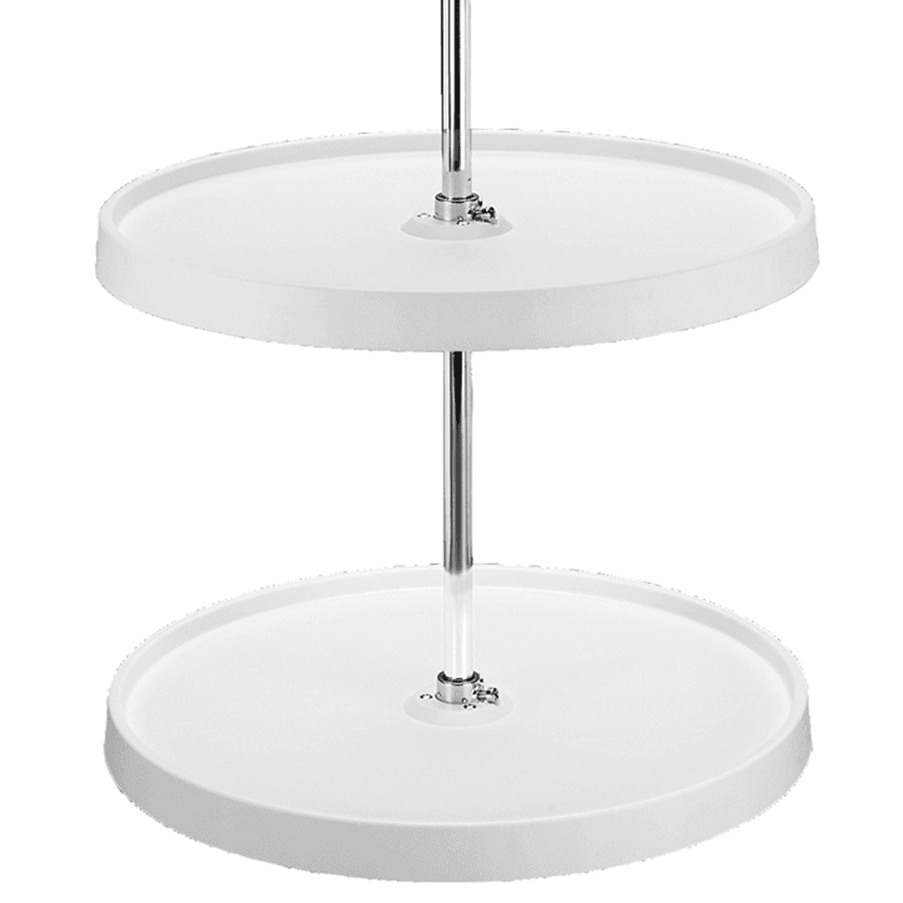 18" Full-Circle Lazy Susan Tray (No Hardware), White, Bulk (12 Trays) - Alt Image 1