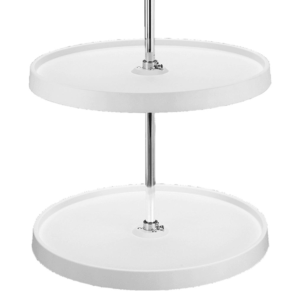 6001 28" Full-Circle Lazy Susan Tray (No Hardware), White, Bulk (12 Trays) - Alt Image 1