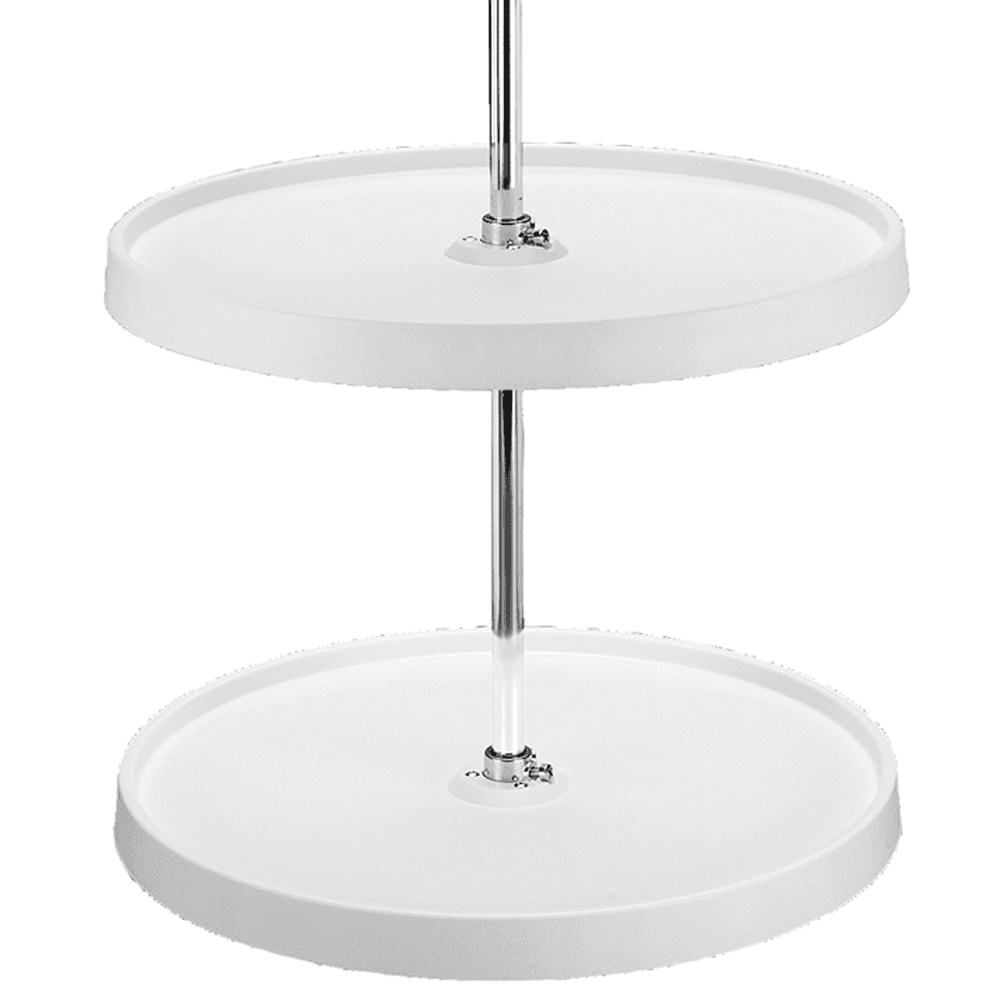 6001 24" Full-Circle Lazy Susan Tray (No Hardware), White, Bulk (12 Trays) - Main Image