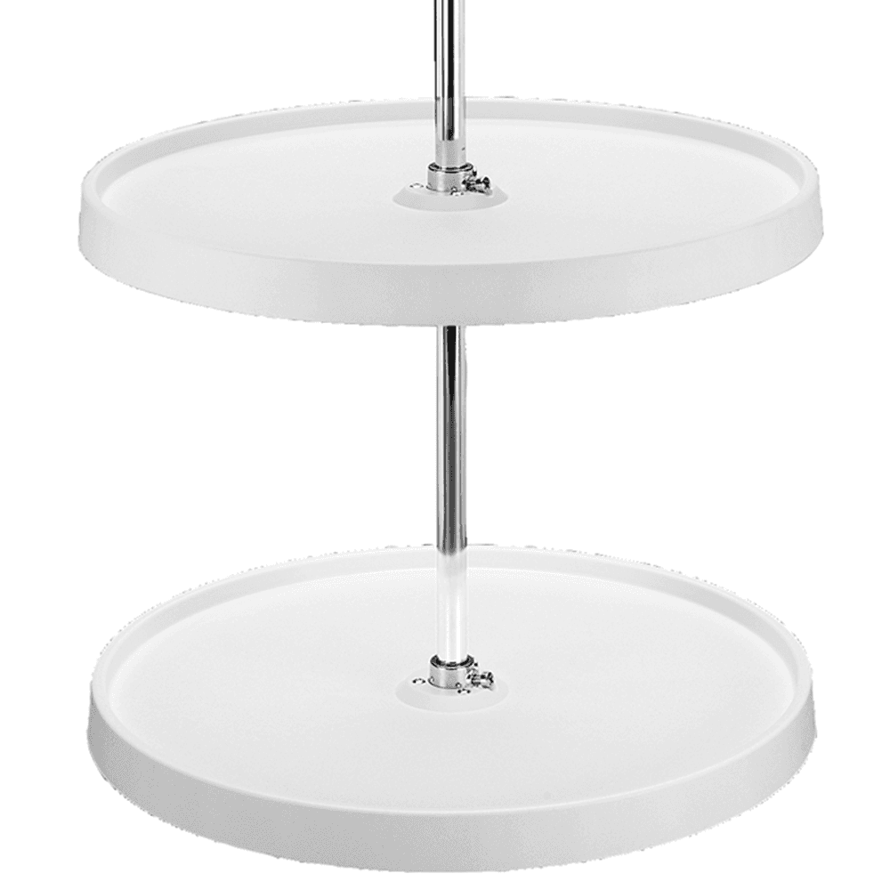 6001 28" Full-Circle Lazy Susan Tray (No Hardware), White, Bulk (12 Trays) - Main Image