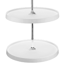 6001 28" Full-Circle Lazy Susan Tray (No Hardware), White, Bulk (12 Trays) - Main Image