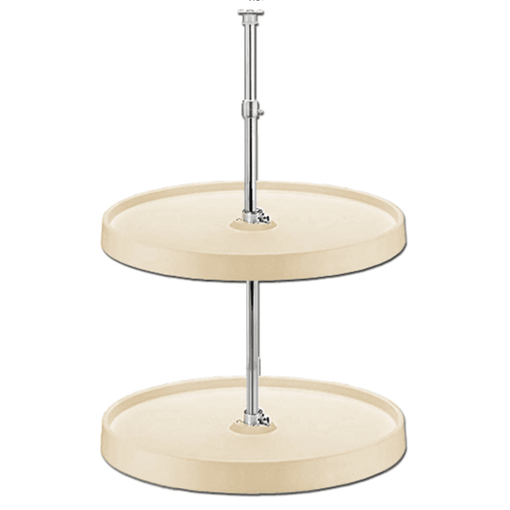 28" Full-Circle 2 Tray Lazy Susan, Almond - Alt Image 1