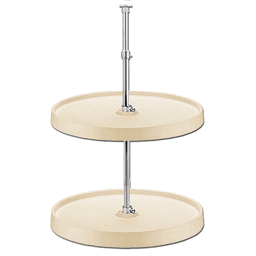 28" Full-Circle 2 Tray Lazy Susan, Almond - Alt Image 1