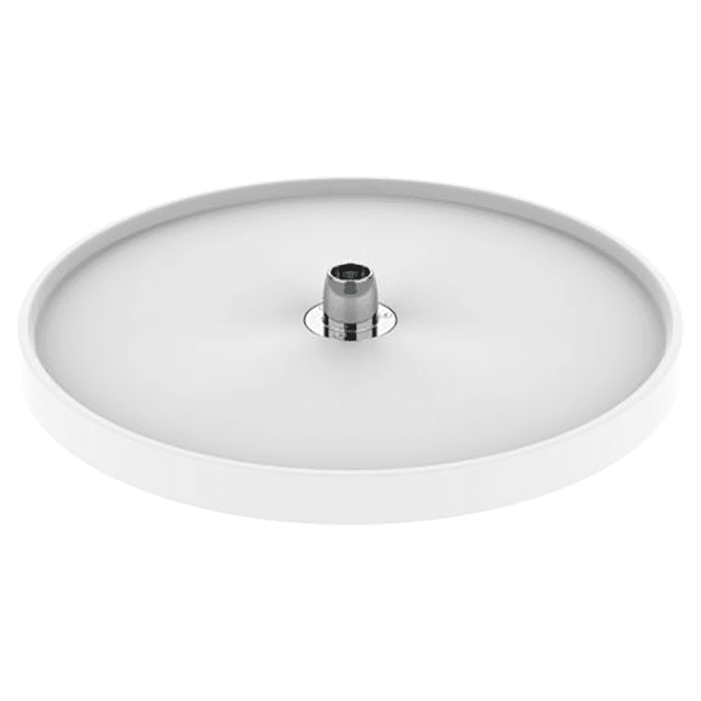 6071 18" Full-Circle 1-Tray Lazy Susan with Hub, White - Main Image