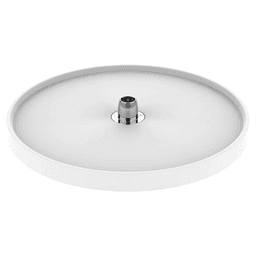 6071 18" Full-Circle 1-Tray Lazy Susan with Hub, White - Main Image