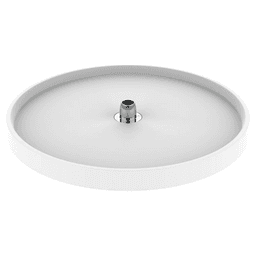 6071 24" Full-Circle 1-Tray Lazy Susan with Hub, White - Main Image