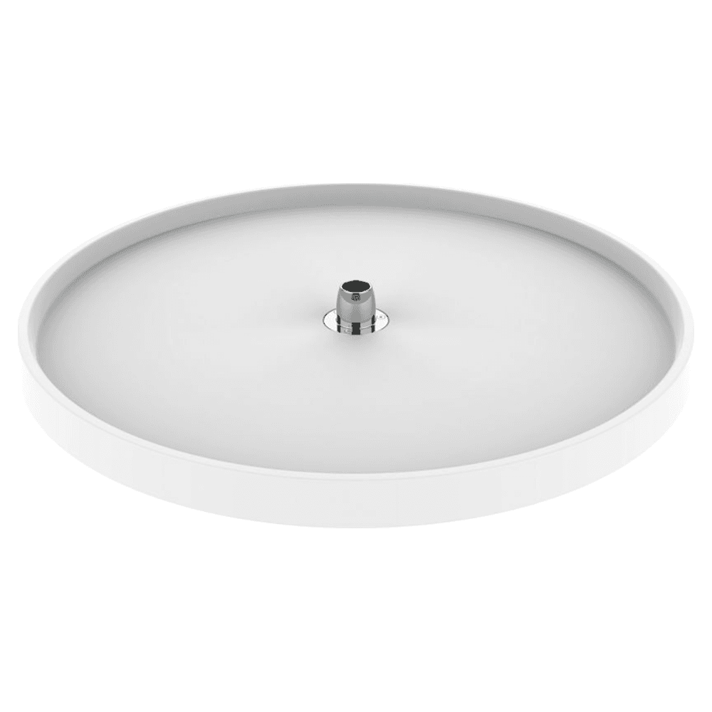 6071 32" Full-Circle 1-Tray Lazy Susan with Hub, White - Main Image