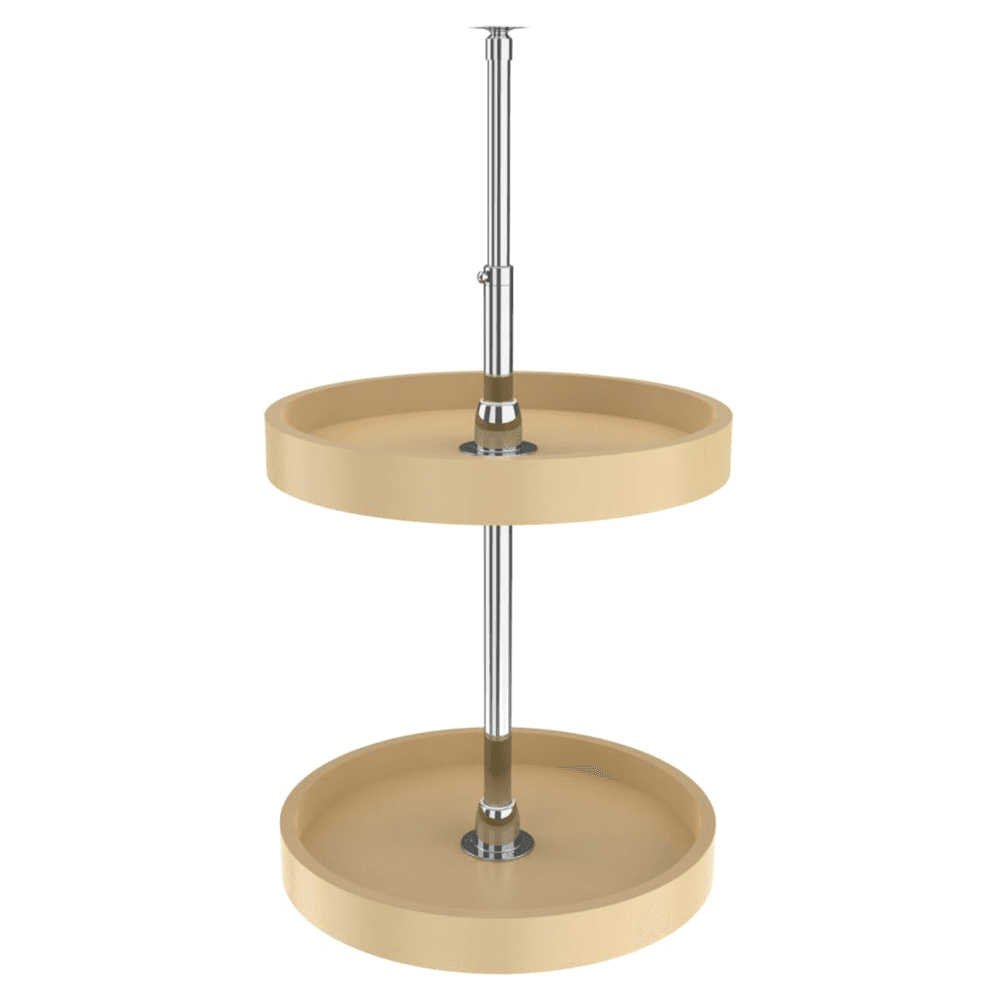 6072 20" Full-Circle 2 Tray Lazy Susan Set, Almond - Alt Image 2