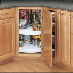 6072 20" Full-Circle 2 Tray Lazy Susan Set, White - Alt Image 1