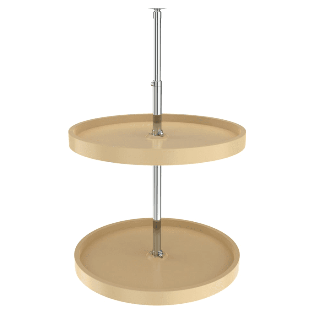 6072 20" Full-Circle 2 Tray Lazy Susan Set, Almond - Main Image
