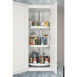 6073 18" Full-Circle 3 Tray Lazy Susan, White - Alt Image 1