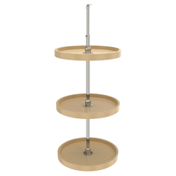 6073 18" Full-Circle 3 Tray Lazy Susan, Almond - Main Image